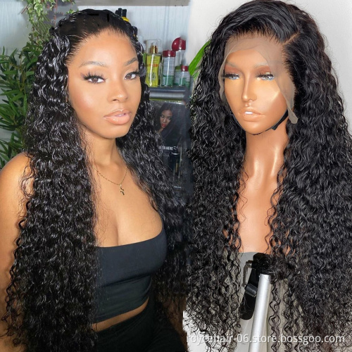 100% Brazilian Virgin Cuticle Aligned Natural Hair Transparent Swiss Lace Wig HD Lace Front Human Hair wigs for Black Women